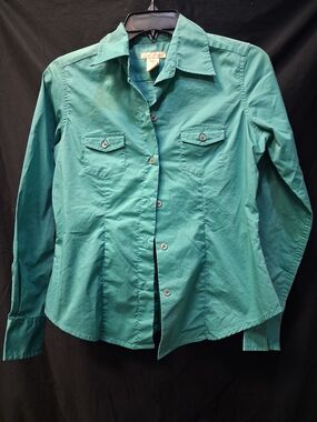 Steve & Barry's Teal Green Stretch Collared Shirt